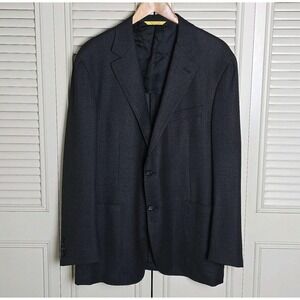 Canali Kei Impeccabile Men's Blazer Charcoal Wool Made in Italy 40R Lightweight